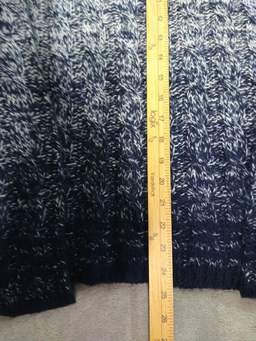 Ralph Lauren Sweater Womens Medium Ombre Turtleneck Cable Knit Mohair Blend - Picture 3 of 7
